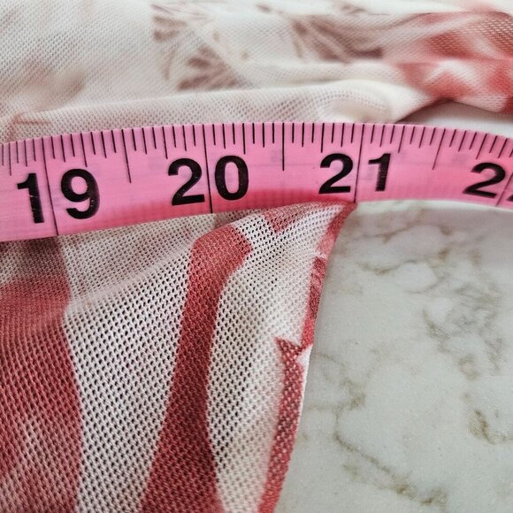 David Cline Mesh Sheer Tie-Dye Rhinestone Embellished Long Sleeve Top P Large - Picture 9 of 9